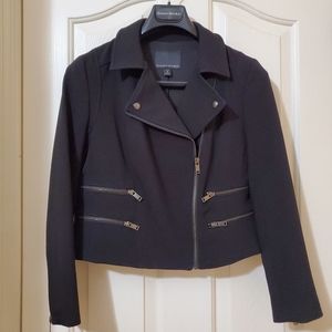 Banana Republic Women's Black Multi-Zip Moto Jacket